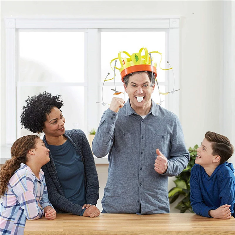 Couronne rotative et chapeau pour enfant, jouet fantaisie, jeu de crosse, snacks, nourriture, fête, cadeaux drôles avec des amis