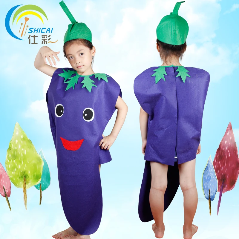 Free shipping fruits and vegetables children clothes cosplay masquerade performances costumes performing props party activities image 5