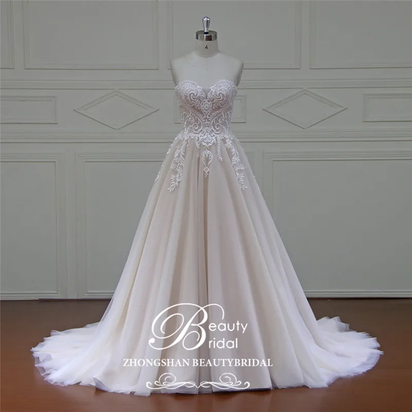 

Beautybridal 100% Real Photos Luxury Wedding Dresses Royal Train Lace Appliques Off the Shoulder Wedding Dress Vestido xfm042