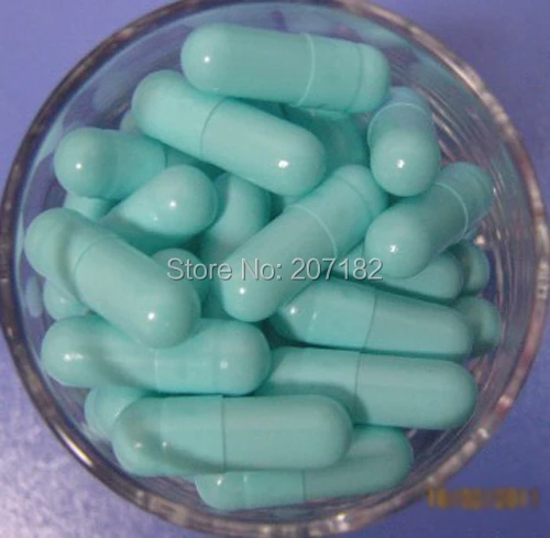 (10,000pcs/pack) Size 1# Light Blue Color Enteric Coated Empty Capsules DR caps---Tops & Bottoms Separated