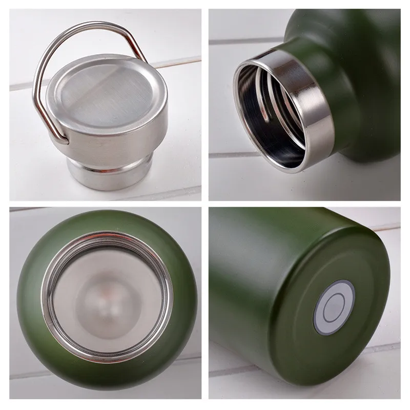 500/600/750/1000ML Stainless Steel Thermos Vacuum Insulated Water Bottle Flask Cup Travel Cycling Hiking Camping Sport Bottles