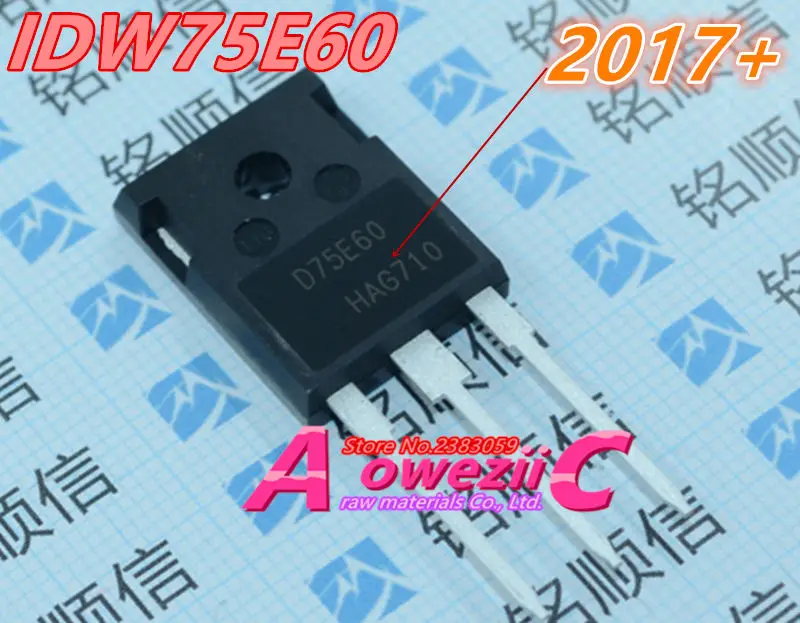 

Aoweziic 2017+ 100% new imported original D75E60 IDW75E60 TO-247 Fast recovery diode 75A600V