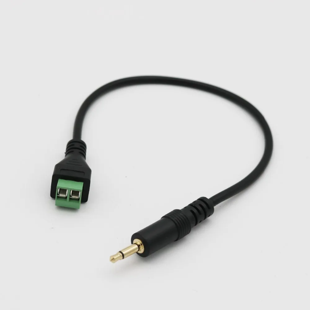 1 шт. 3,5 мм 1/8 дюйма моно TS штекер 2-полюсный на 2-контактный AV-винт видеощит балун клеммный разъем разъем беспаечный блок адаптер кабель