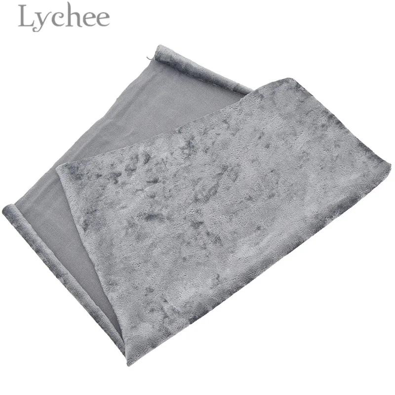 Lychee Life 29x21cm A4 Pure Color Velvet Fabric High Quality Sewing Fabric DIY Material For Handbag Garments