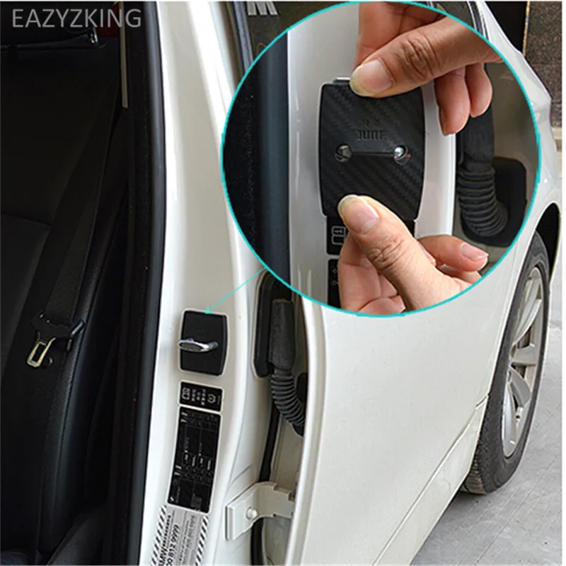 Car styling 4pcs/set Stainless Steel Car Door Lock Buckle Protective Cover for BMW 1 2 3 4 5 6 7 M-series X1 X3 X4 X5 X6 F10 F31