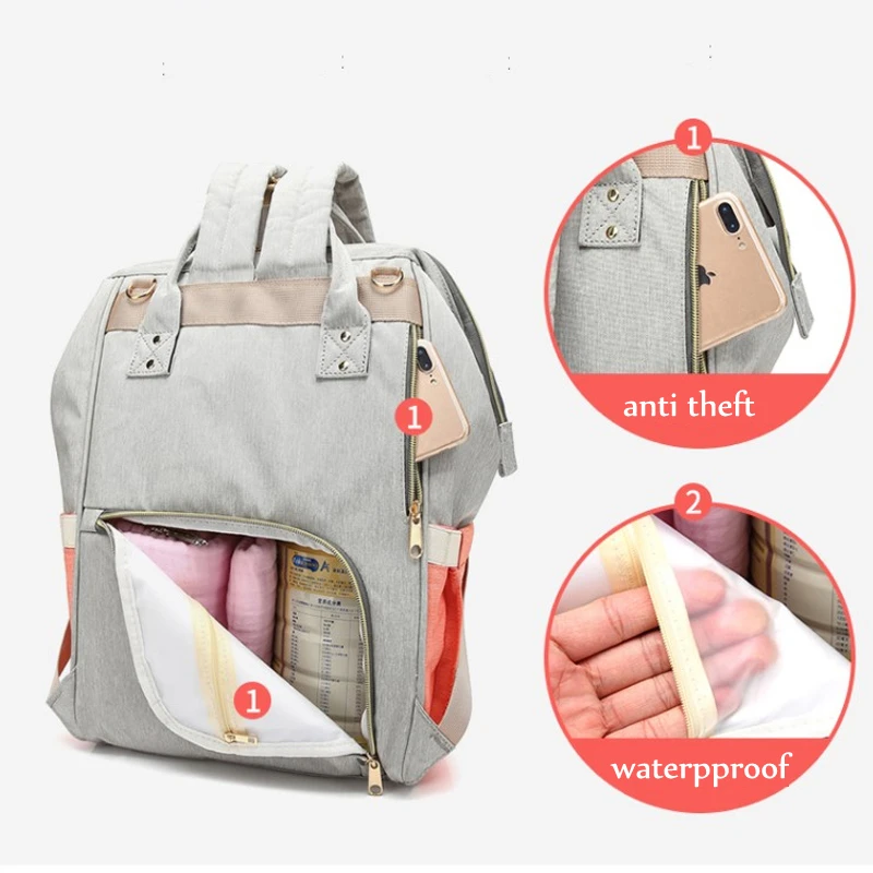 Multifunction Backpack for Moms Large Capacity Travel Waterproof Baby Bag Women Maternity Nursing Bag for Baby Carry Care Bags