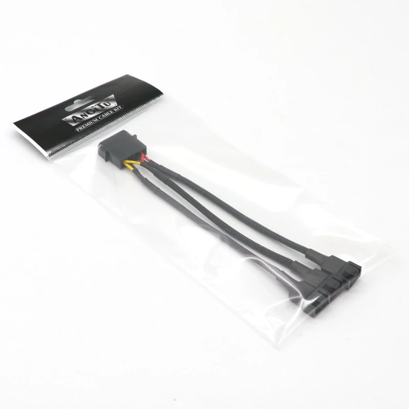 Angitu موليكس IDE الفاصل مروحة كابل موليكس 4pin ذكر إلى 3x4Pin PWM مروحة كابل محول 5 فولت ، 7 فولت ، 12 فولت-15 سنتيمتر