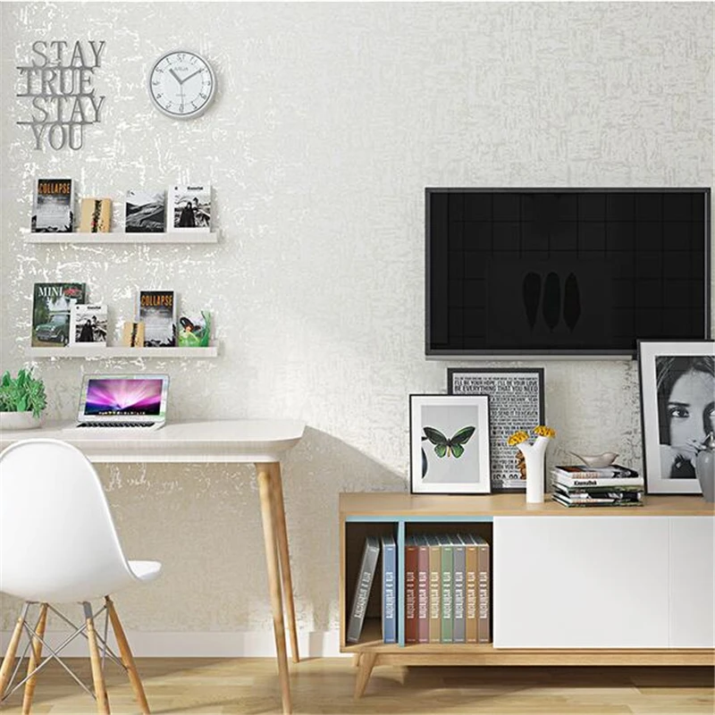 

wellyu High-end modern minimalist plain Oslo non-woven wallpaper bedroom living room TV background wall paper papel de parede