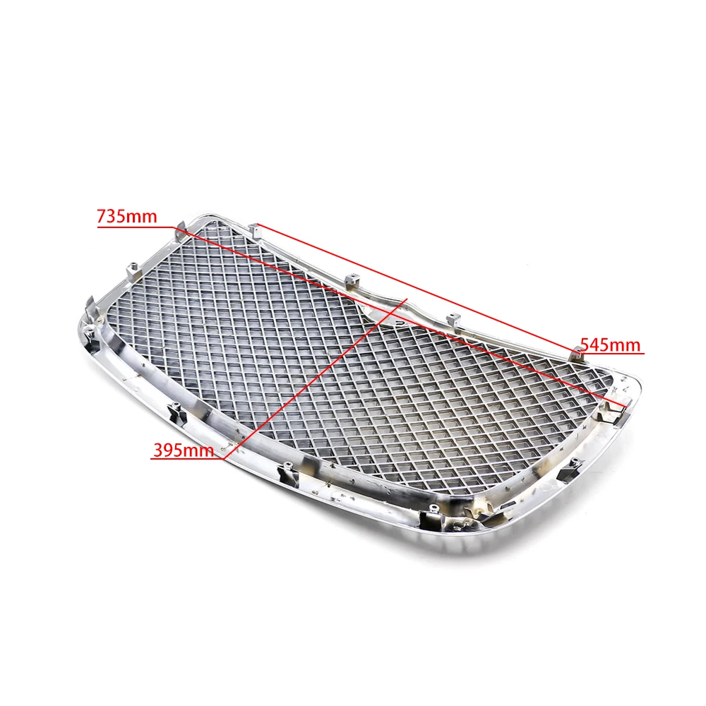 Racing Car front Grills for 2004 2005-2010 Chrysler 300 300C Limited Touring Chrome/Black Hood Grill Mesh Grille TT101088