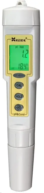 

Digital Pen Type PH & Conductivity Meter Waterproof Pocket Portable PH & Cond Meter Range 0~14.0pH 0~199.9uS/cm Water Analyzer