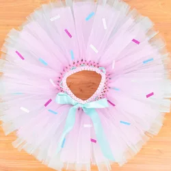 Candy Donut Baby Girls Tutu skirt Baby Birthday Party Costume Kids Dance Skirt Infant Toddler Tulle Skirt Newborn-5T 6T