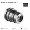 Meike 수동 초점 비구면 인물 시네 렌즈, 마이크로 포서드 (MFT, M4/3) 마운트 올림푸스 파나소닉 카메라용, 16mm T2.2 5