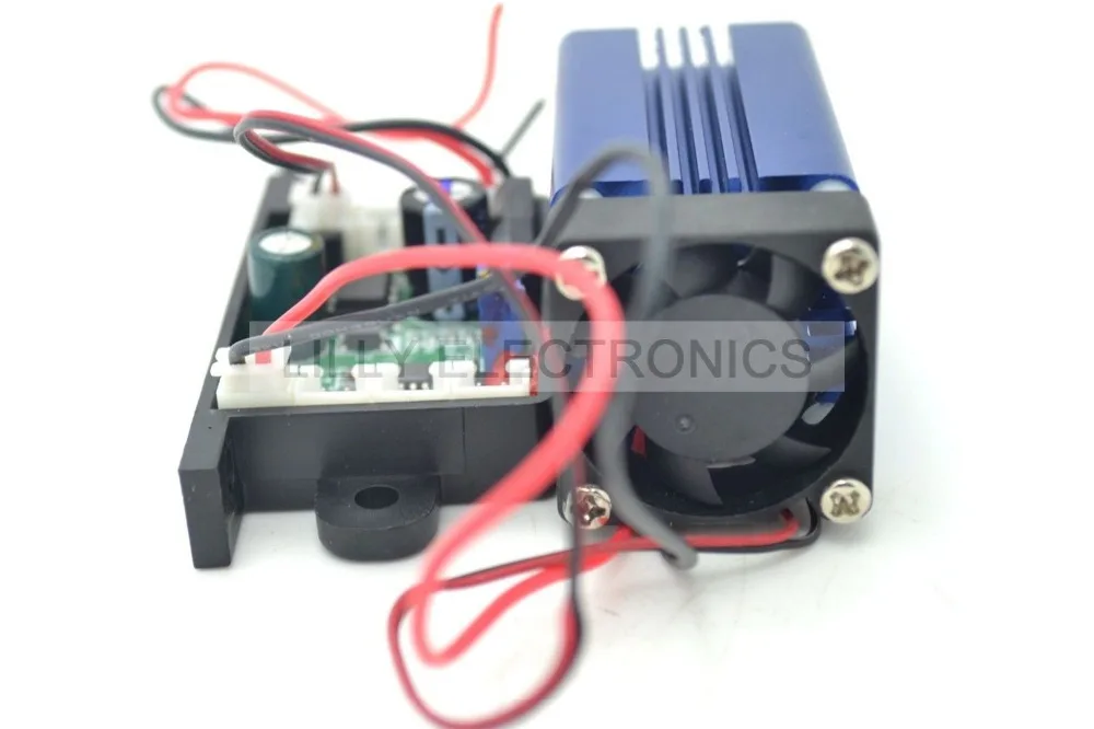 405nm 400 mW Violeta/Roxo Laser Dot Módulo 12 V + TTL + Fan Cooling-Working Longo