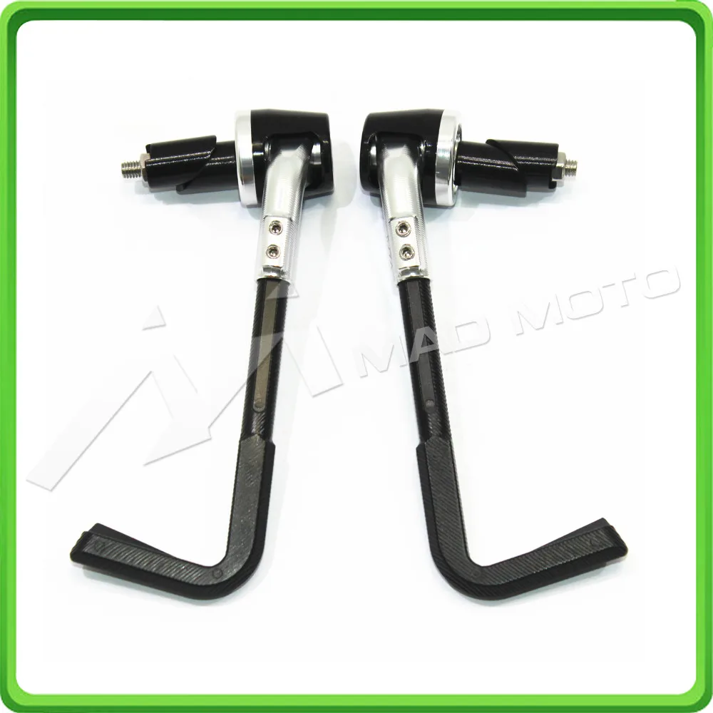 Motorcycle HandleBar Handle Bars Proguard System Pro Brake Clutch Levers Protect Guard black/silver