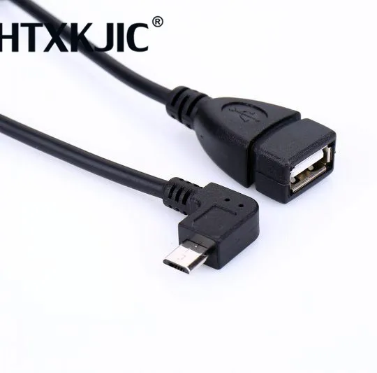 

Newest OTG Cable Adapter Micro USB 2.0 Male to USB 2.0 Female 90 Degree Right Angled Connector for USB flash disk