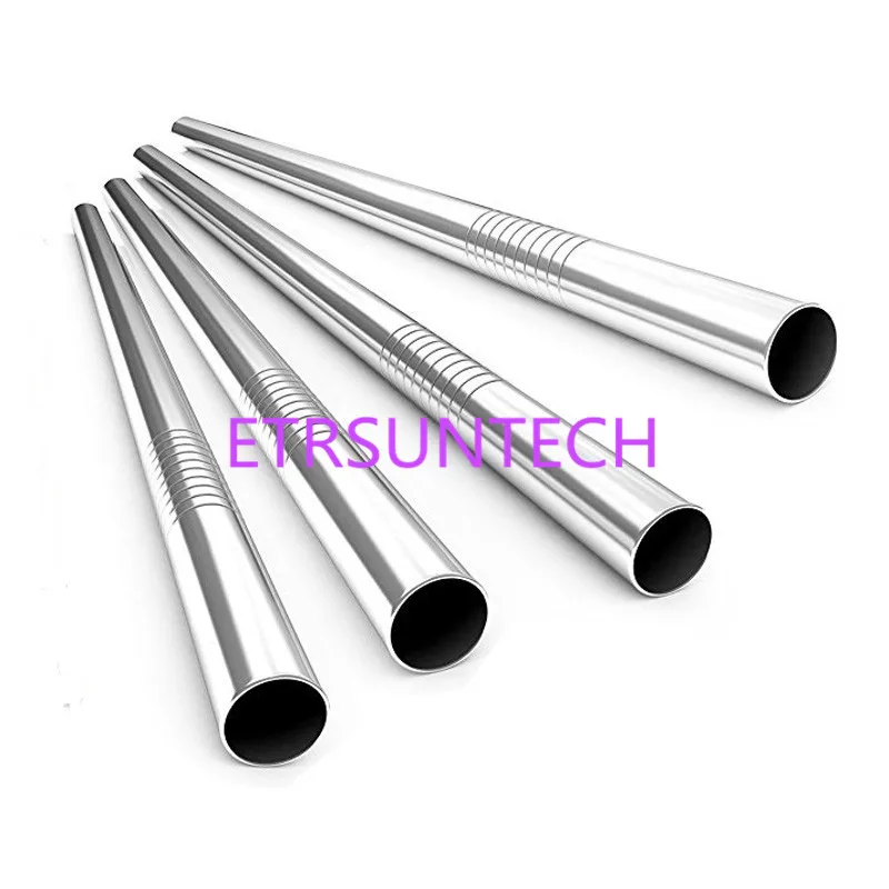 

100pcs/lot Fast Shipping High quality 304 Stainless Steel straw Metal pearl bubble tea Drinking Straw Reusable 12mm x215mm