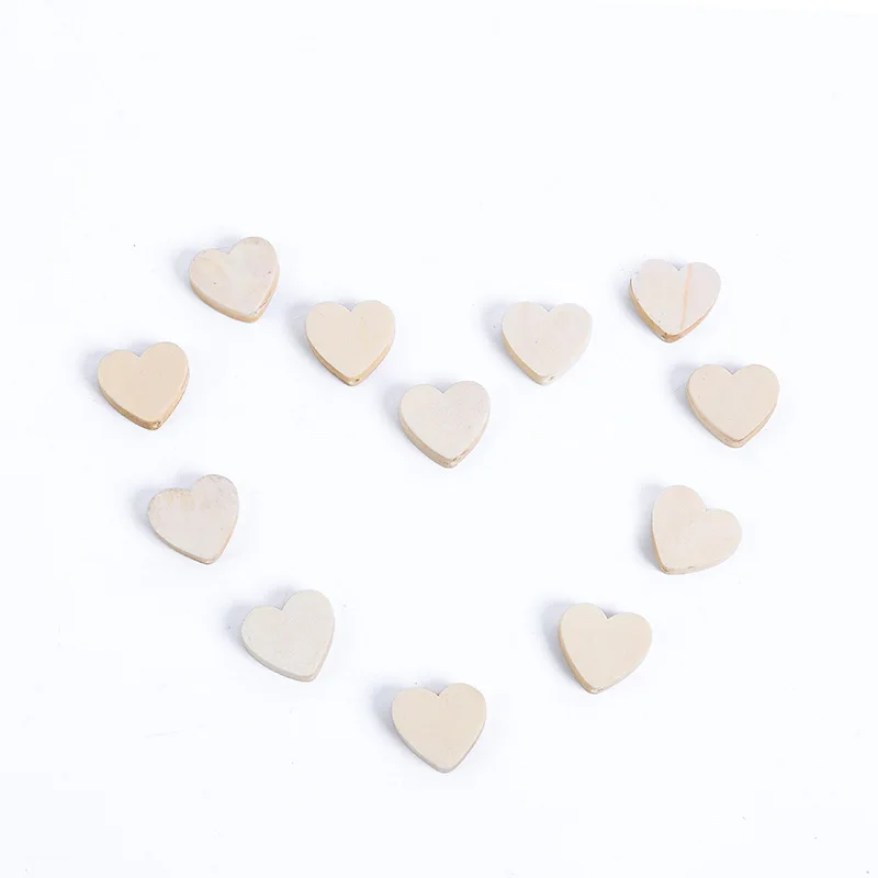 50pcs Natural Wooden Heart Star Wooden Spacer Beads For Jewelry making DIY kids 20mm