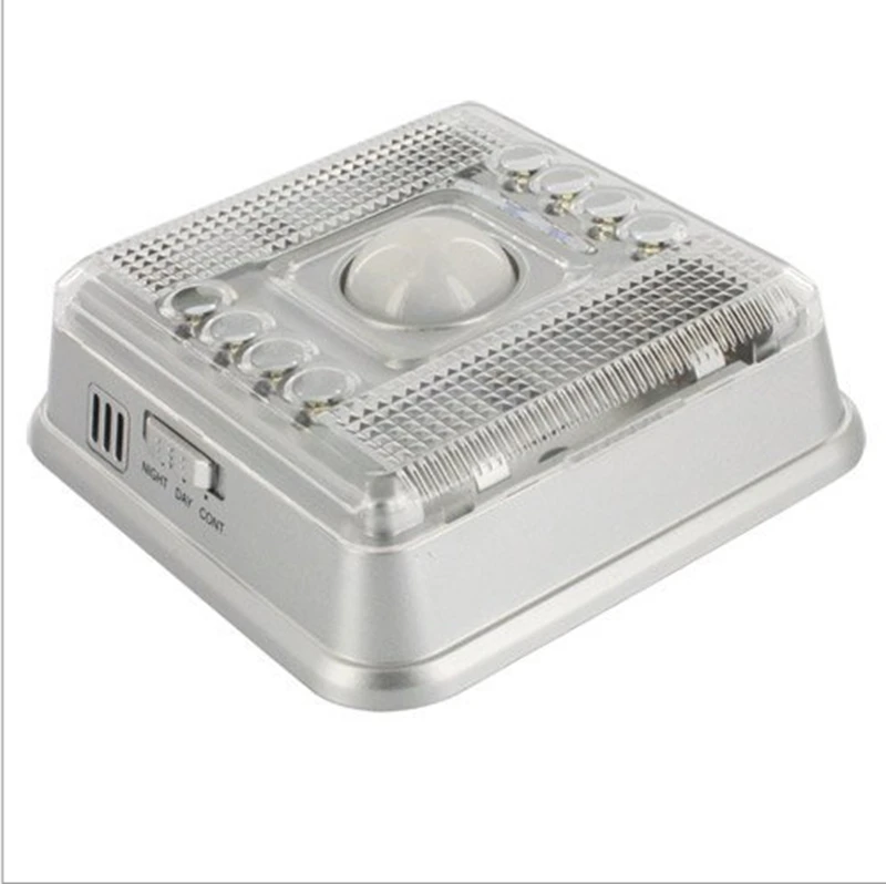 8 LED Light Lamp PIR Auto Sensor Motion Detector AA Battery Mini Home Kithchen Auto Infrared Sensor Light Lamp WIth Package