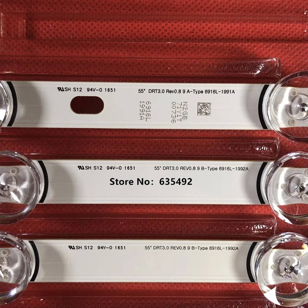 新しい 10 個 LED ストリップ DRT 3.0 55"_A/B タイプ 6916L-2232A 2233A 55LY340C 55LY320C 55LF580V 55LF652V 55LB582U 55LB572U LC550DUH