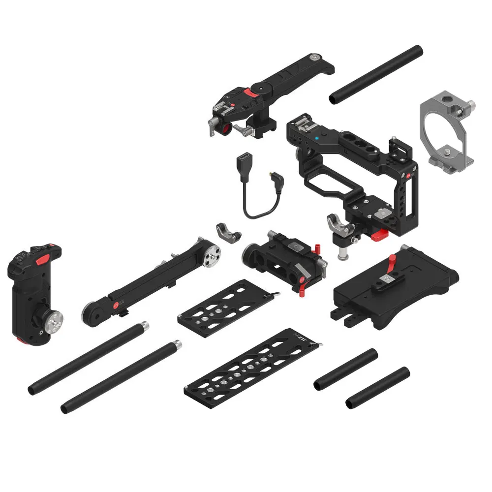 JTZ DP30 Gaiola 15mm Placa de Base Alça de Ombro Rig para JB1 BMPCC Blackmagic Pocket Cinema Camera