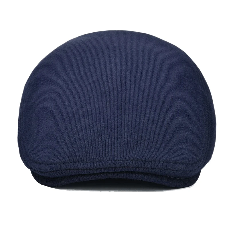 VOBOOM-Boina suave de algodón para hombre y mujer, gorro plano estilo Retro Vintage, Boina suave, informal, para primavera y verano