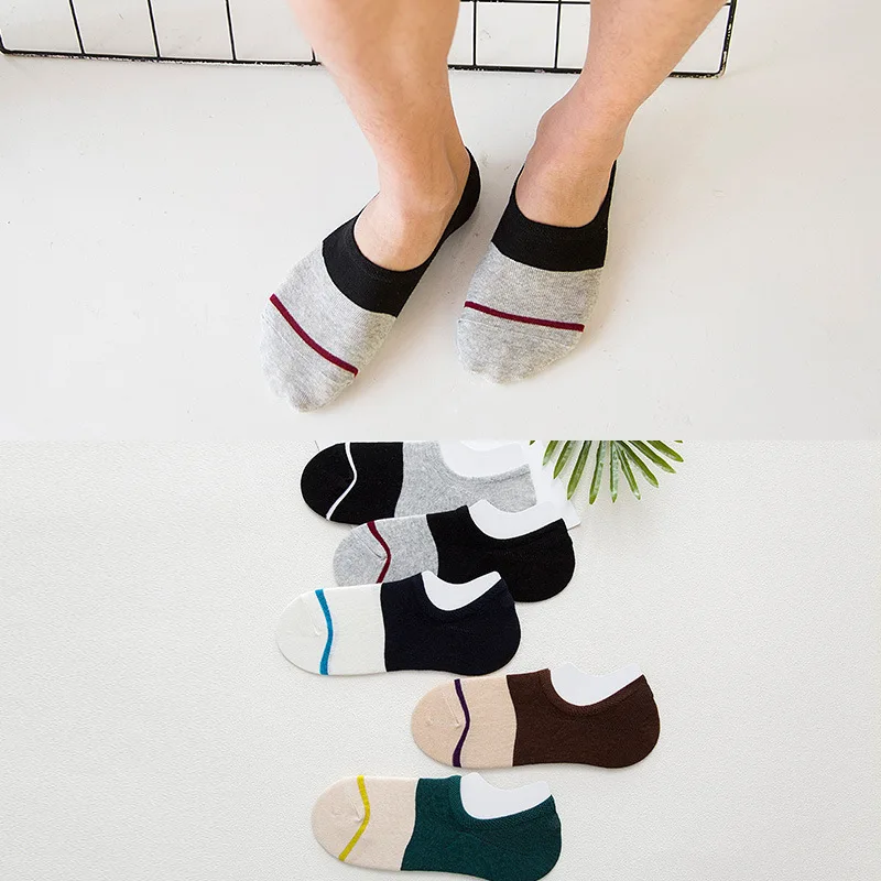 Summer Male Invisible Socks Man Cotton Frontline Leisure Time Sock Low Cut Ankle Sock boy boat casual slippers 1pair=2pcs WS115