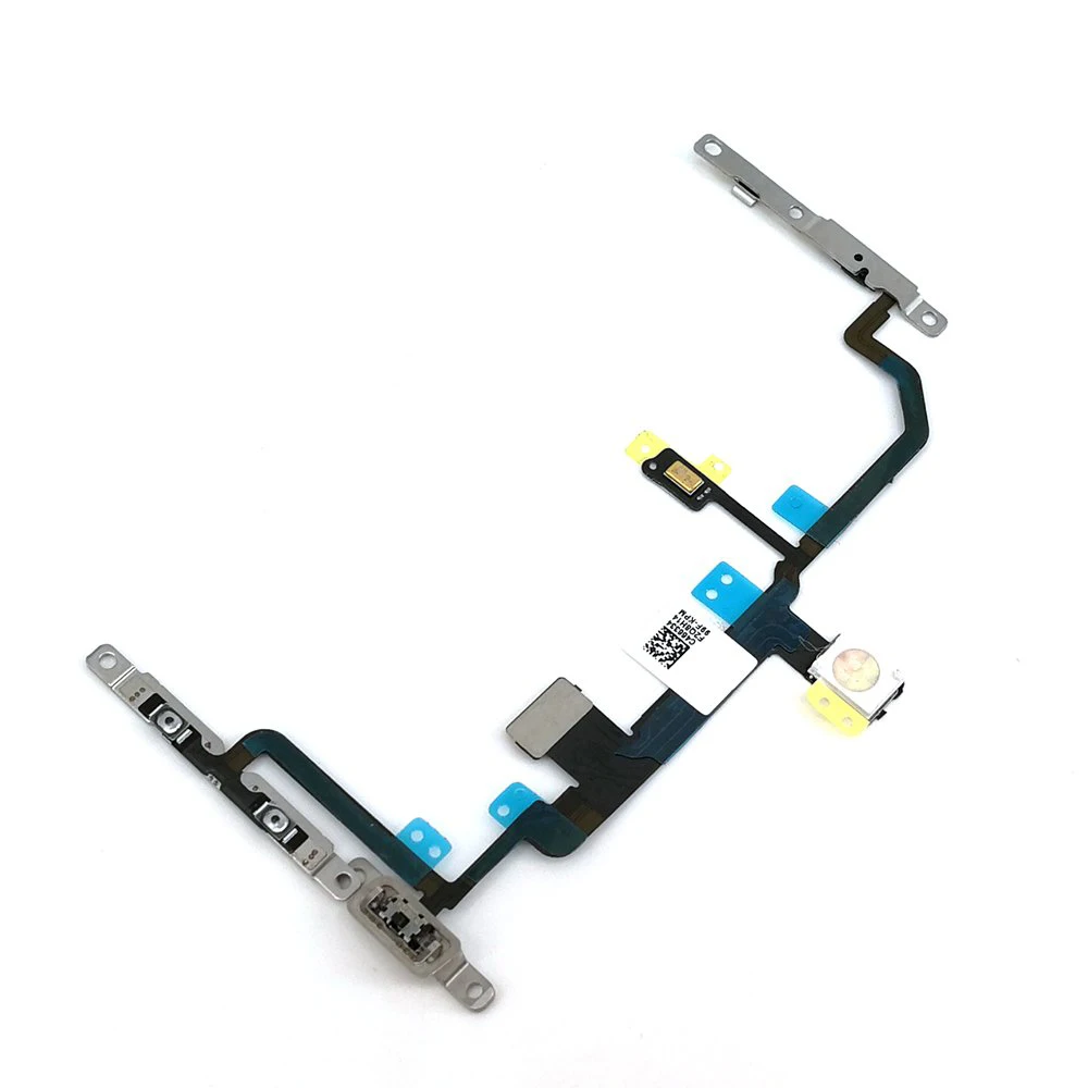 For IPhone 8 8 Plus Power Volume Button Silent Switch Flex Cable With Metal Bracket Installed Replacement