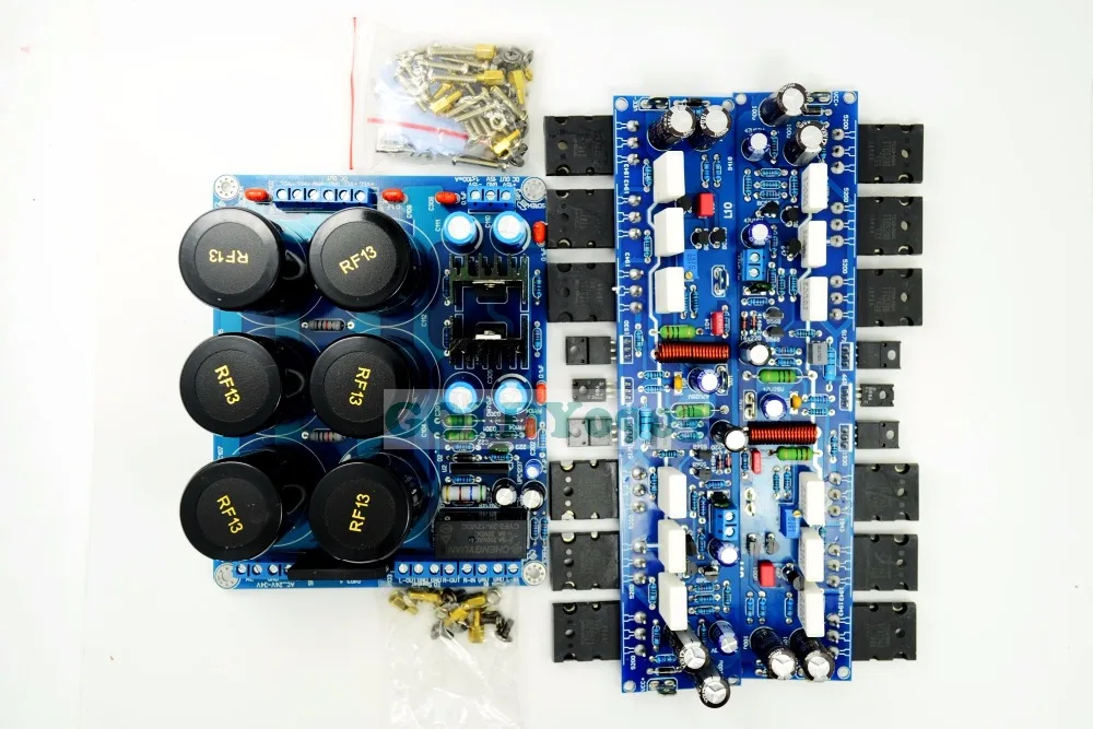 Amplifier Board 50W*2 Assembled Stereo L10 amplifier with protection Power supply board DC +-50V