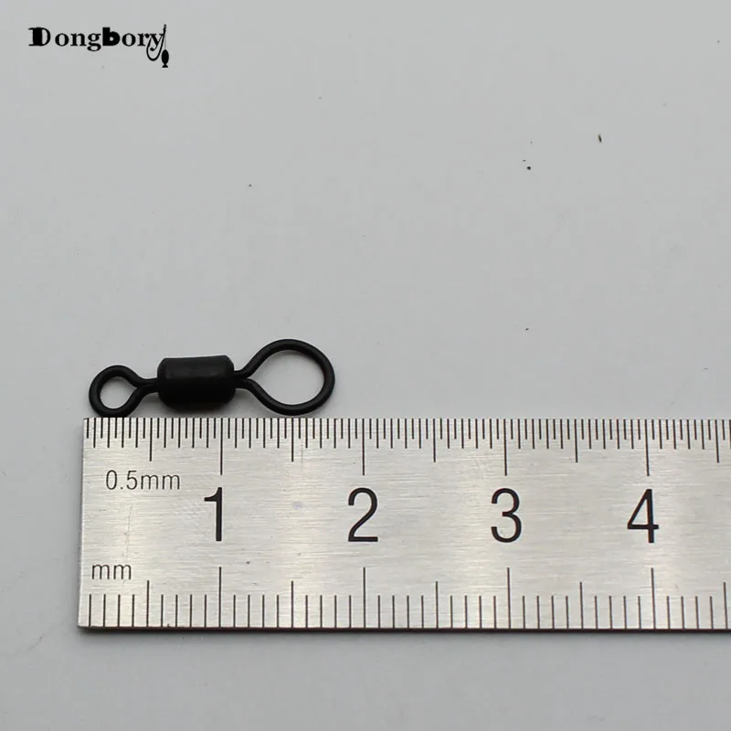 Giratorios Heli-chod tamaño 8 – Ojo grande plomado negro mate para carpa - imagen 4