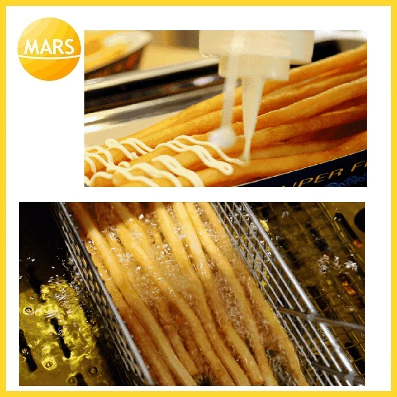 Hand Press Super Long Fries Extruders Footlong French Fries Maker Stainless Steel Potato Chips Squeezers Fries Cutters Presser