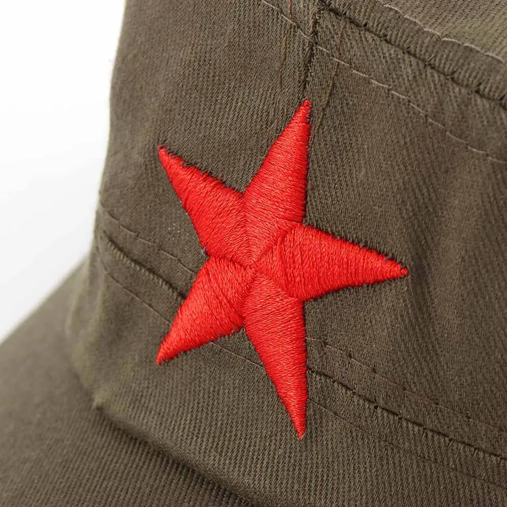 1pcs China Red Cotton Cap Hat Red Star Chairmen Mao Communist Party Men\'s Gift Personality Casual Visor