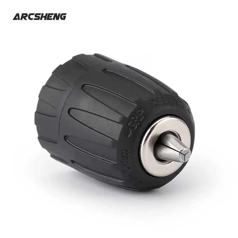 

1 Pcs 0.8-10mm Drill Keyless Chuck Plastic Sleeves 3/8"-24UNF + 1/4" Hex Adaptor Black High Quality or Round shank