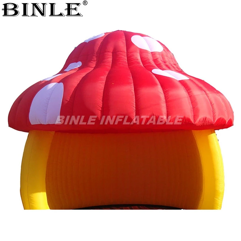 Hot sale red dome shaped inflatable mushroom tent inflatable event house kids photo booth for party decoration