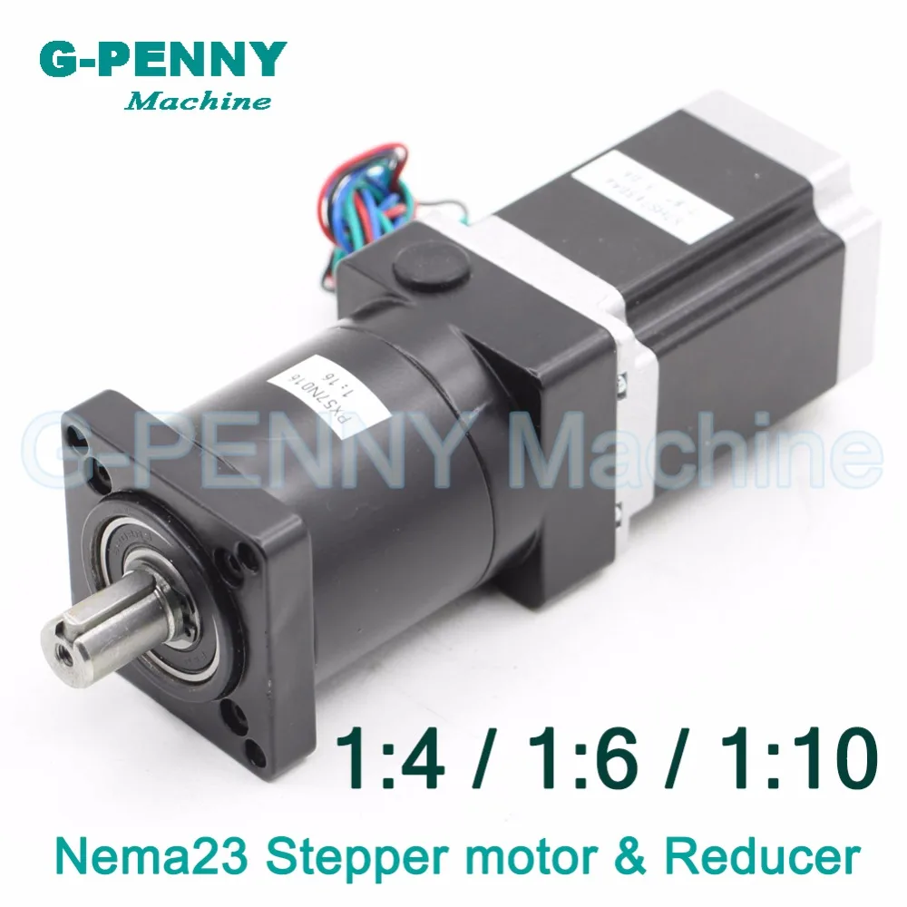 

CNC NEMA23 Stepper motor 57X76mm with Nema23 Planetary Reduction Ratio 1:4 / 1:6 / 1:10 planet gearbox 57 motor speed reducer