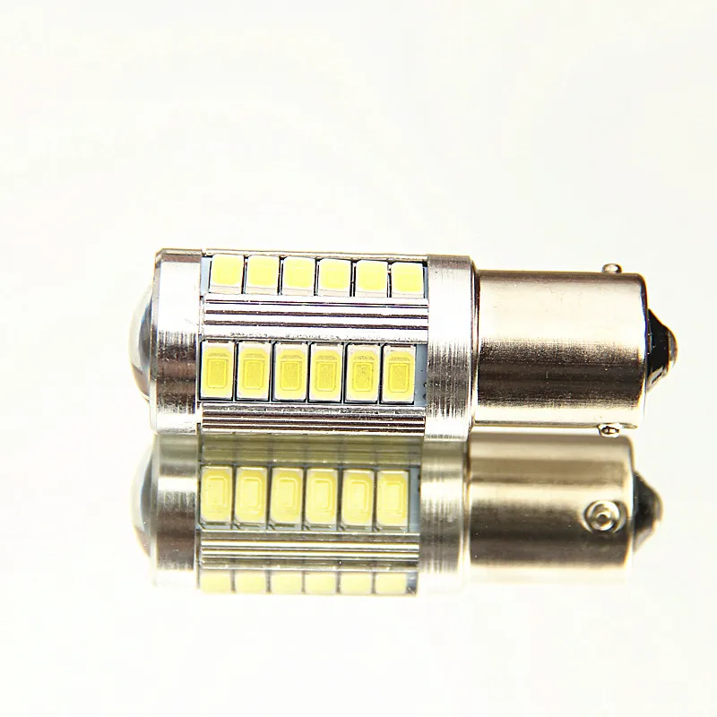 1pc Ba15s 1156 33-5630 1157 BAY15D 1156 SMD LED Bulb With Top Lens Car Reverse Rear Tail Bulbs Dome light