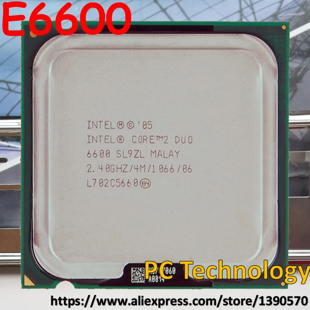 Original Intel E6600 Core 2 Duo Socket 775 processor CPU 2.40GHz 4M 1066MHz free shipping 100% test well