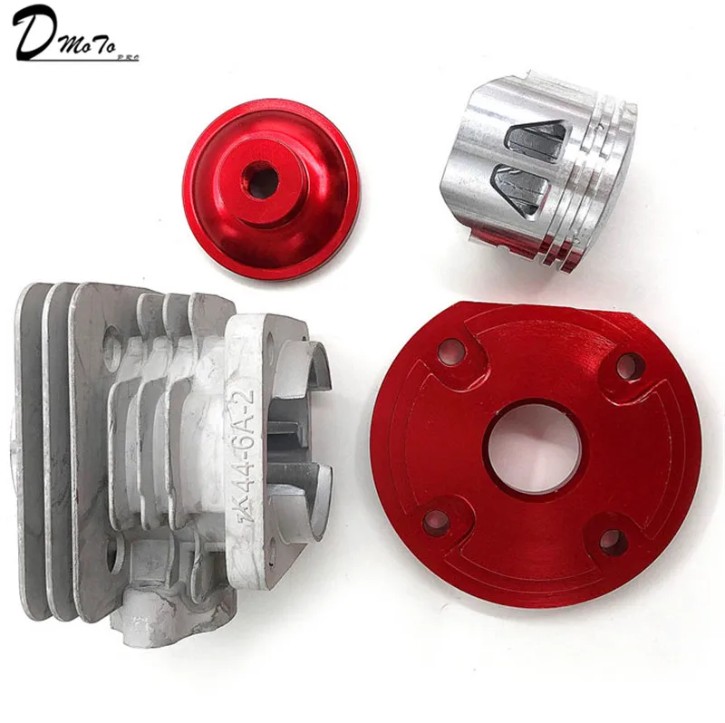 44mm Cylinder Assy Big Bore 44-6  Kit Set 2 Grooves For 47cc 49cc Mini Dirt ATV Pocket Bikes Minimoto