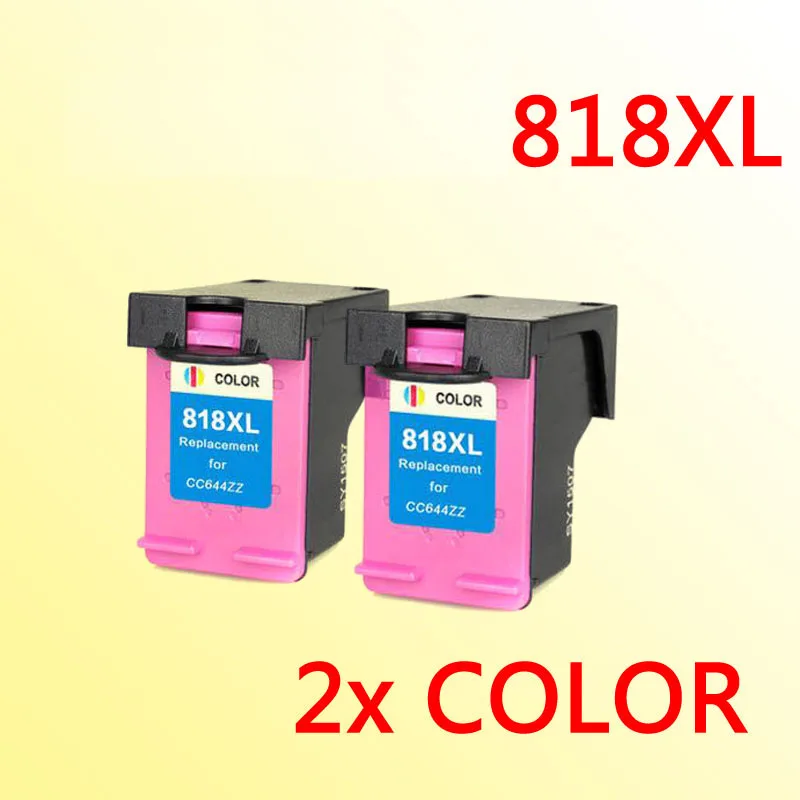 

2pcs color ink cartridge compatible for HP818 compatible for hp818 818XL Deskjet F4238/F4288/F4488/F4688