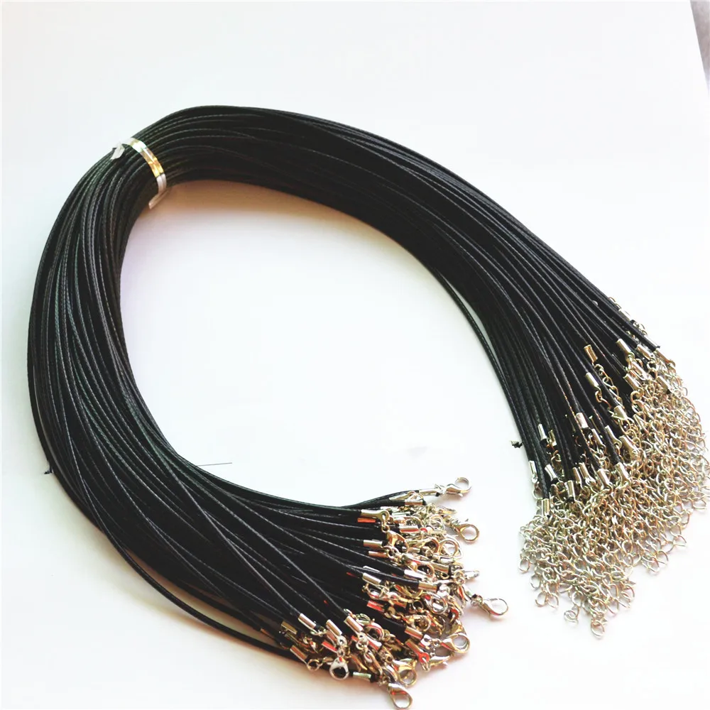 Necklace rope wax rope handmade DIY necklace accessories 45cm color wax line leather rope 100pcs wholesale