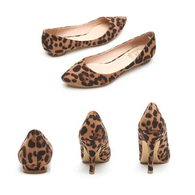 2020 Sexy Leopard Women Shoes High Heels 6-10CM Elegant Office Pumps Shoes Women Print Pointed Toe Luxury Singles Shoes V1821