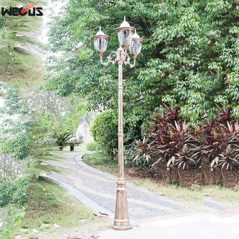 (H≈ 2,7 M) garten im freien Licht Europäischen Retro Garten Licht Druckguss Aluminium Wasserdicht Rost-Proof Straße Licht