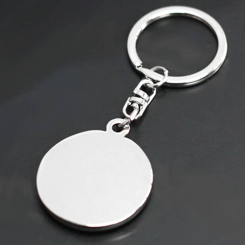 50pcs 3D Keyring Key Silver Car Chain Metal 206 307 Car Styling MIX