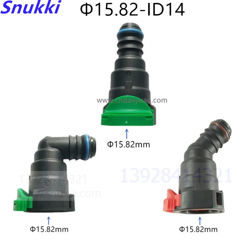 15.82mm ID14 90 180 degree plastic female connector fuel line quick connector with single lock 2 pcs a lot