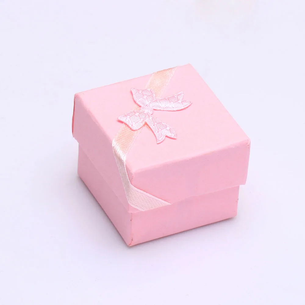 

2019 Elegant Fashion 5 Color Necklace Earring Ring Jewelry Box 4*4cm*3cm Jewelry Box Paper Jewelry Gift Box Jewellery Organizer