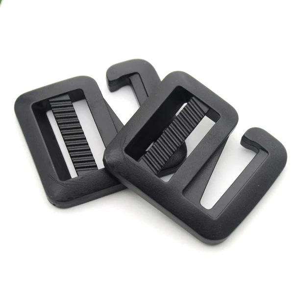 25Pcs Adjustable Strap Buckle, Black POM Plastic Slider, Rectangle Buckle, Adjustable Bag Webbing,25mm, 1