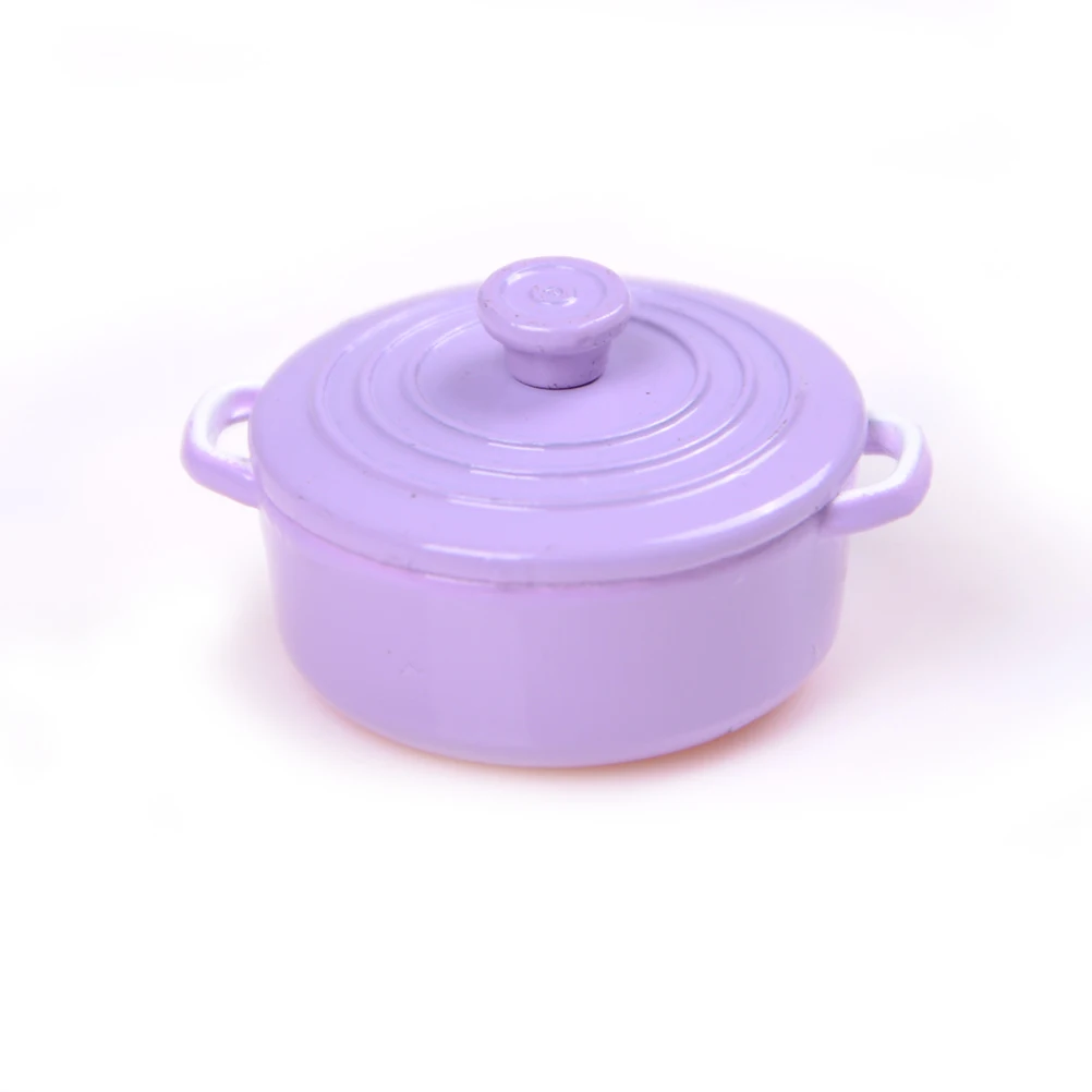 1:12 Mini Pot Caldaia Pan Con Coperchio Casa di Bambola Accessori Casa Delle Bambole In Miniatura Da Cucina Utensili Da Cucina Ware Gioco Cucina Giocattolo