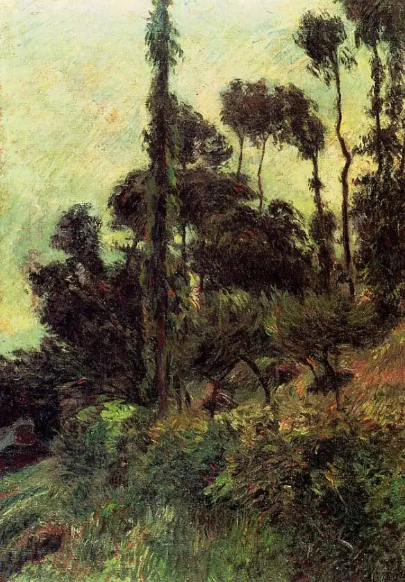 

High quality Oil painting Canvas Reproductions Hillside (1884) by Paul Gauguin hand painted