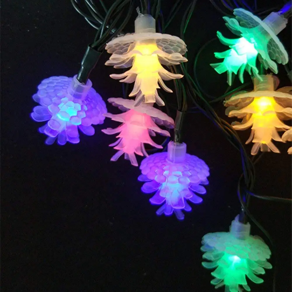 Solar pine cone light 20LED light creative hotel bar Christmas string lights outdoor anti-watercolor string