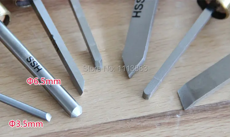 8PCS HSS Miniature Woodturning Chisel SET For Small Details Packed with Wooden Box