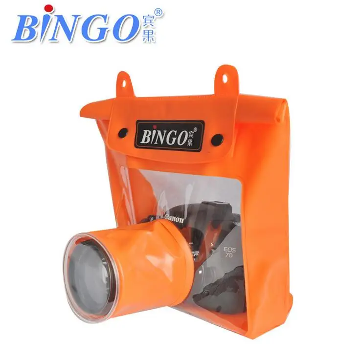 BINGO SLR Camera Waterproof Bag / Hood / Set Snorkeling Drift 650D 550D D90D3200 Orange Color